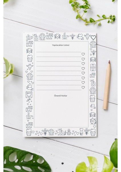 Magnetli Buzdolabı Üzeri 60 Sayfa 105X148 mm Alışveriş Listesi Not Defteri To Do List