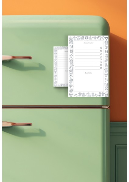 Magnetli Buzdolabı Üzeri 60 Sayfa 105X148 mm Alışveriş Listesi Not Defteri To Do List modelleri