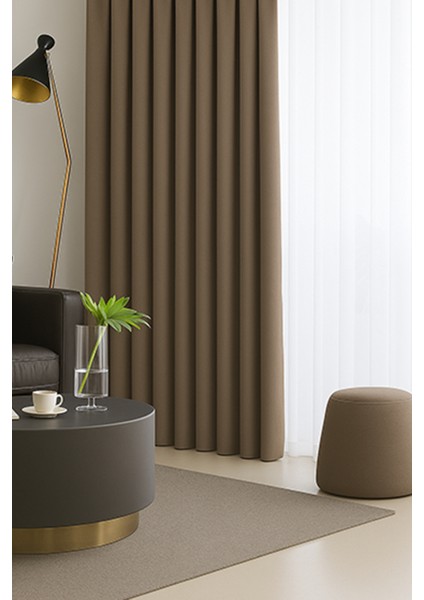 Vizon Blackout, Işık Geçirmez, Karartma Perde, Pilesiz, Lüks, Tek Kanat, Güneşlik