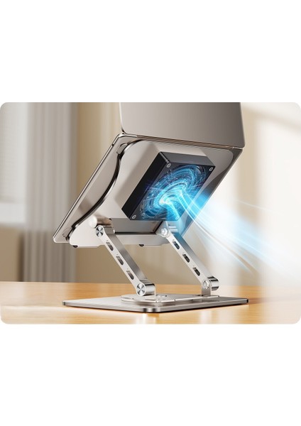 J41 360° Dönebilen Metal; Yüksekli ve Eğim Ayarlamalı 10"–17" e Kadar Ayarlanabilir MacBook, Ultrabook, Tablet Gibi Cihazlarla Tam Uyumlu Laptop Standı modelleri