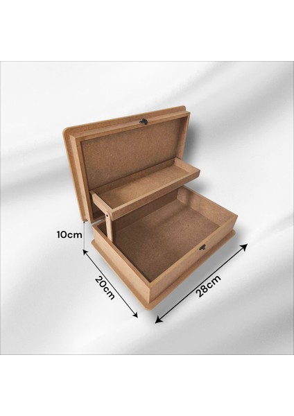 Ahşap- Boyanabilir- Klipsli Asansörlü Takı-Makyaj-Aksesuar-Dekoratif Çok Amaçlı Kutu fiyatları