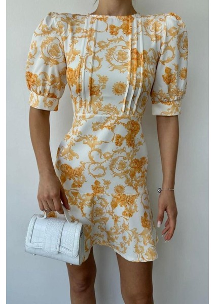 Sarı Çiçekli Elbise indirimleri