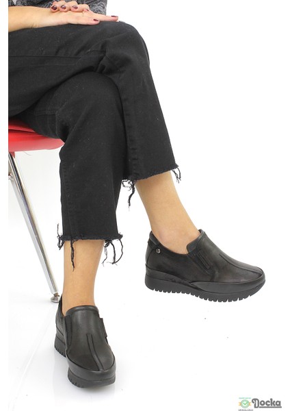 Kadın Dolgu Topuk Klasik Hakiki Deri Ortopedik Günlük Ayakkabı M26/KA3680 modelleri