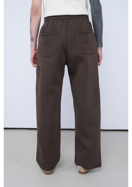 Kahverengi Oversize Eşofman – Telefon Için Ekstra Cepli fırsatları