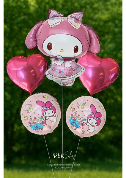 Pembe Kuromi Folyo Balon Seti 5li Kuromi Tema Balonlar fiyatları