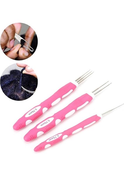 0.75 mm Saç Örgü Kilitleme, Nakış ve Dokuma Tıgı 3'lü ( G-150 ) fiyatları