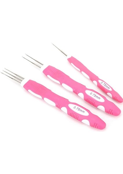 0.75 mm Saç Örgü Kilitleme, Nakış ve Dokuma Tıgı 3'lü ( G-150 ) fırsatları