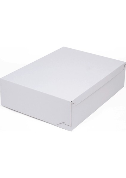 4 Baton Oluklu Sade Beyaz Renk Turta Kutusu 35X44.5X12 cm fiyatları