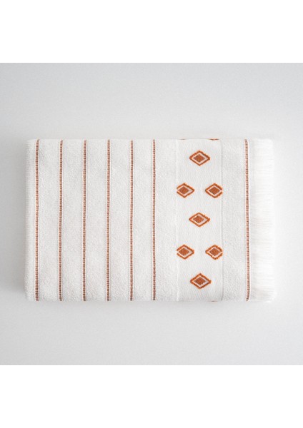 Imre Banyo Havlusu %100 Organik Pamuk Dokuma Terra 80X150 cm