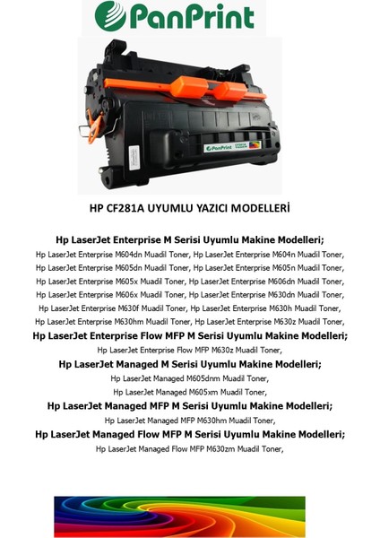 Hp Laserjet Enterprise M630DN Muadil Toner 10500 Sf. fiyatları