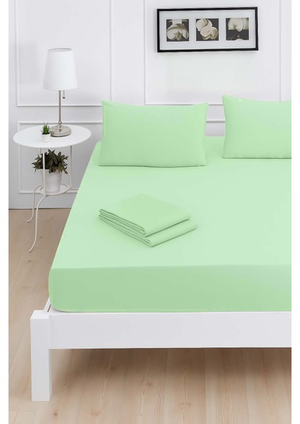 Mirava Premium %100 Pamuk Penye Lastikli Tek Kişilik Çarşaf Takımı (1 Yastık Kılfı Dahil) Mint Yeşil 100X200CM indirimleri