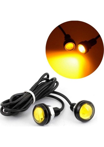 2 Adet Vidalı Turuncu Kartal Gözü Eagle Eye Gündüz Ledi Ayna Altı Ledi