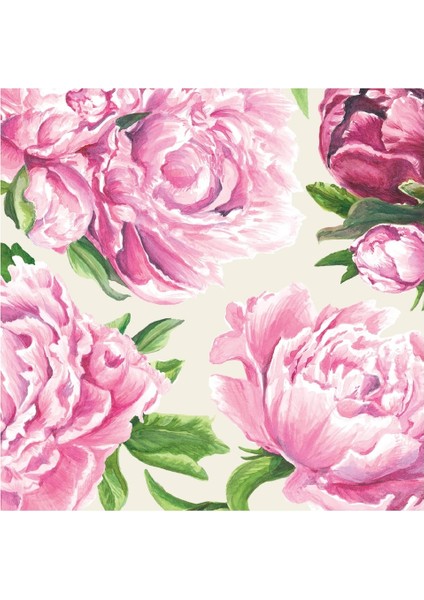 Peony Cocktail Napkin - Pack Of 20