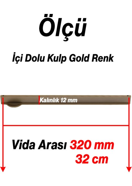 Efes Soft Altın Çekmece Kulpu 320 mm Uzun Metal Mobilya Dolap Çekmece Kulbu Modern Dekoratif Tasarım fiyatları