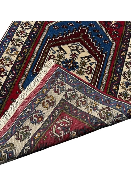 El Dokuma Sıfır Yahyalı Halısı 94X150 Lacivert %100 Yün Halı fırsatları