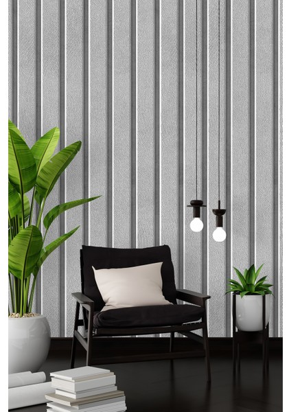 Duvar Kağıdı 3 Boyutlu Gri Dikey Taş Desenli Isı ve Ses Yalıtımlı Sağlıklı Tekstil &ebat Seçenekli fiyatları