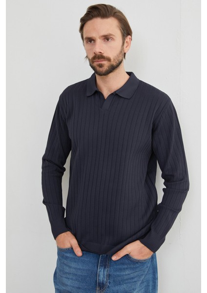 Basic Polo Yaka Triko Kazak fiyatları