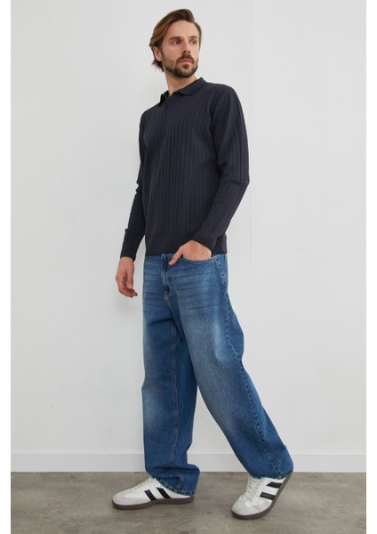 Basic Polo Yaka Triko Kazak indirimleri