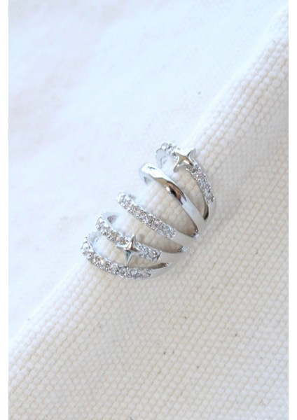 Çoklu Görünüm Zirkon Taşlı Minik Yıldızlı Model Earcuff Kıkırdak Küpe modelleri