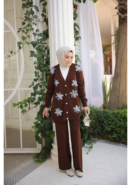 Sude Triko Hırka Pantolon Takım Tesettür Kadın Giyim ST2198 fırsatları