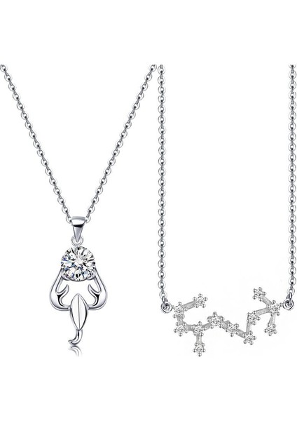 Zirkon Taşlı Akrep Burç Kolye Seti DT20X