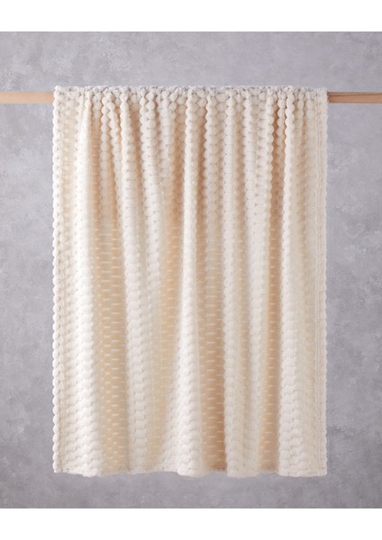 Tiny Bubbles Jakarlı Wellsoft Tv Battaniye 120X160 cm Krem