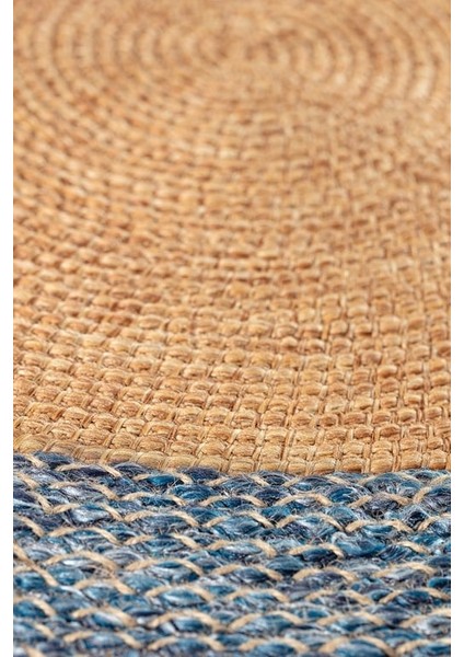 Yeni Sezon Vernal Yuvarlak Kilim - Naturel/mavi - 100 cm - Naturel/mavi fiyatları