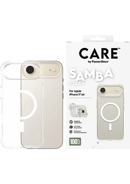 Care Apple iPhone 17 Air Fashionable Case Samba Şeffaf Magsafe Kılıf