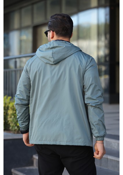 Erkek Içi Astarlı Suya Dayanıklı Kapüşonlu Cepli Yağmurluk indirimleri