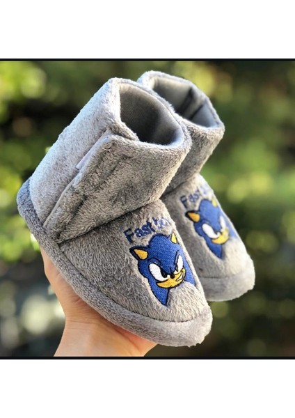 Cırtlı Sonic Çocuk Panduf Kaydırmaz Taban Hızlı Çocuk Figürlü Terletmez Üşütmez Anaokulu Kreş Ev Pandufu fiyatları