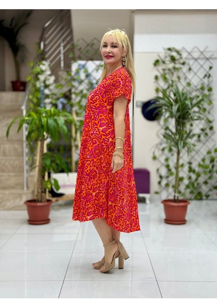 FD17206 Viskon Frida Elbise fiyatları