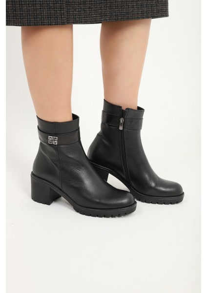 Hakiki Deri Kadın Kalın Topuklu Bot 124SZA2221