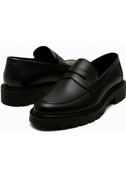 GR0393 Hakiki Deri Italyan Tarz Tasarım Eva Yüksek Taban Koku Yapmaz Spor Klasik Ayakkabı