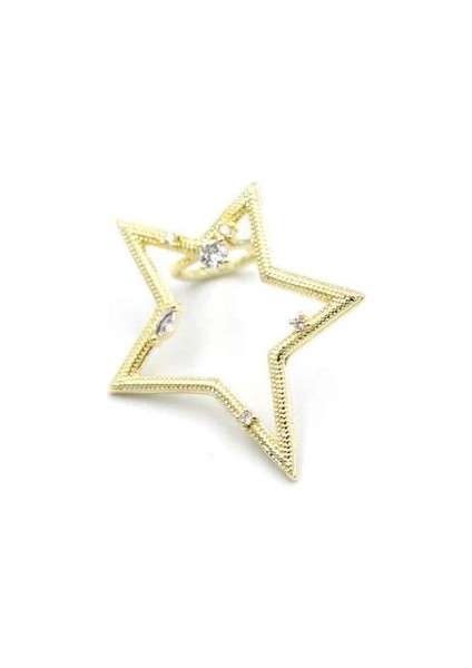 Yıldız Kıkırdak Küpe - Altın