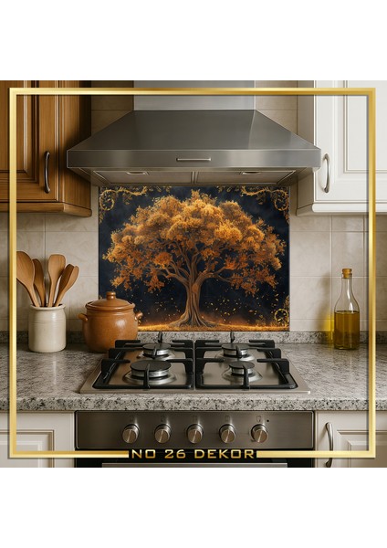 Temperli Cam Mutfak Tezgâh Arası modelleri