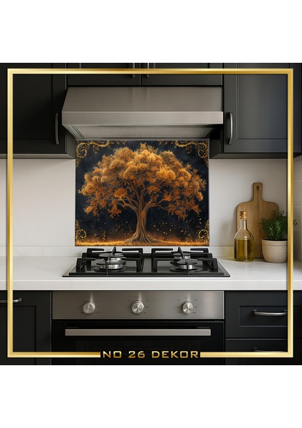 Temperli Cam Mutfak Tezgâh Arası