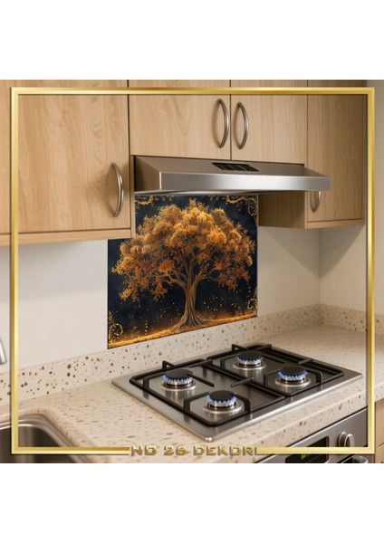 Temperli Cam Mutfak Tezgâh Arası