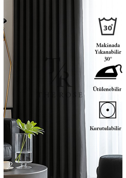 Antrasit Blackout, Işık Geçirmez, Karartma Perde, Pilesiz, Lüks, Tek Kanat, Güneşlik modelleri