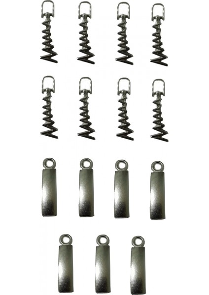 Fermuar Başlık Ucu 15 Adet Gümüş Rengi Kullanım Alanı Mont Çanta Pantolon