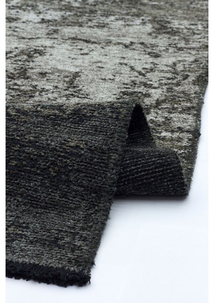 Hare Unique 1411 Gri - Pamuk Şönil Dokuma Halı | Modern Salon Halısı