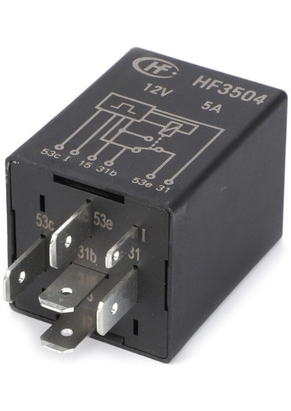 HF3504 12V 5 Amp. Sılecek Zaman Rolesı 5+1 Uclu 6 Pınlı Fıat-Ford-Peugeot Unıversal 3735204-K00 HF3504