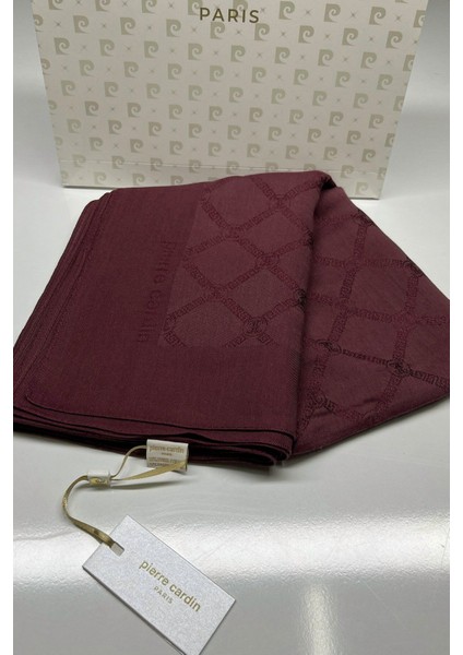 Lyocell Monogram Şal 1080800-941 Bordo