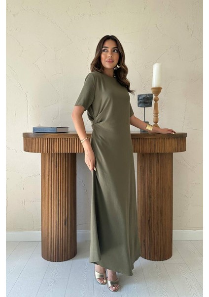 Pileli Bisiklet Yaka Elbise fiyatları