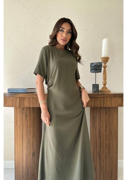 Pileli Bisiklet Yaka Elbise modelleri