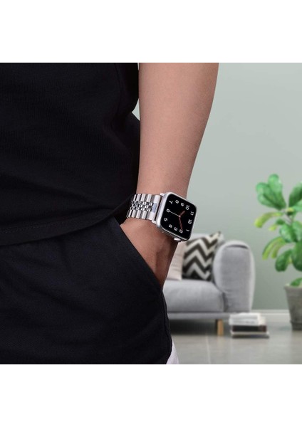 Apple Watch Seri 2 3 4 5 6 7 8 Se Ultra Uyumlu 38 40 41 mm Uyumlu Paslanmaz Çelik Rolex Saat Kordonu fırsatları