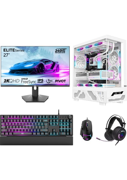 DRX7712 Ryzen 5 5600 32GB 1tb Nvme 16GB RTX5060TI 27 Inç 240Hz 1ms Qhd Oyuncu Hazır Sistem