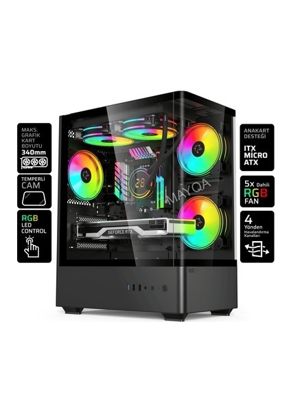 Gaming Intense Ryzen 7 5700X 32GB 1tb M.2 SSD RTX5060 Sıvı Soğutmalı Oyuncu Bilgisayarı modelleri