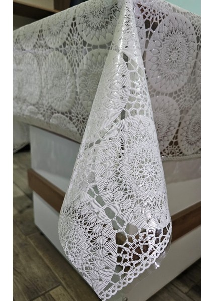 Hasır Şeffaf Kaplamalı Masa Örtüsü Şık Dekoratif Lüks Silinebilir Sofra Bezi Çeyizlik Dertsiz fiyatları