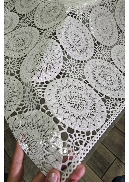 Hasır Şeffaf Kaplamalı Masa Örtüsü Şık Dekoratif Lüks Silinebilir Sofra Bezi Çeyizlik Dertsiz modelleri