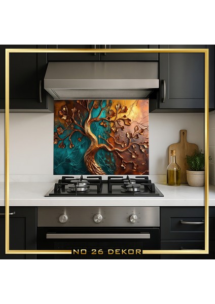 Temperli Cam Mutfak Tezgâh Arası